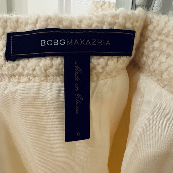 Cream White BCBG MAXAZRIA wool pencil skirt - Picture 4 of 10